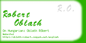 robert oblath business card